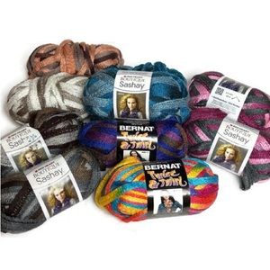 Assorted Yarns (BERNAT, RED HEART Boutique Sashay brand)